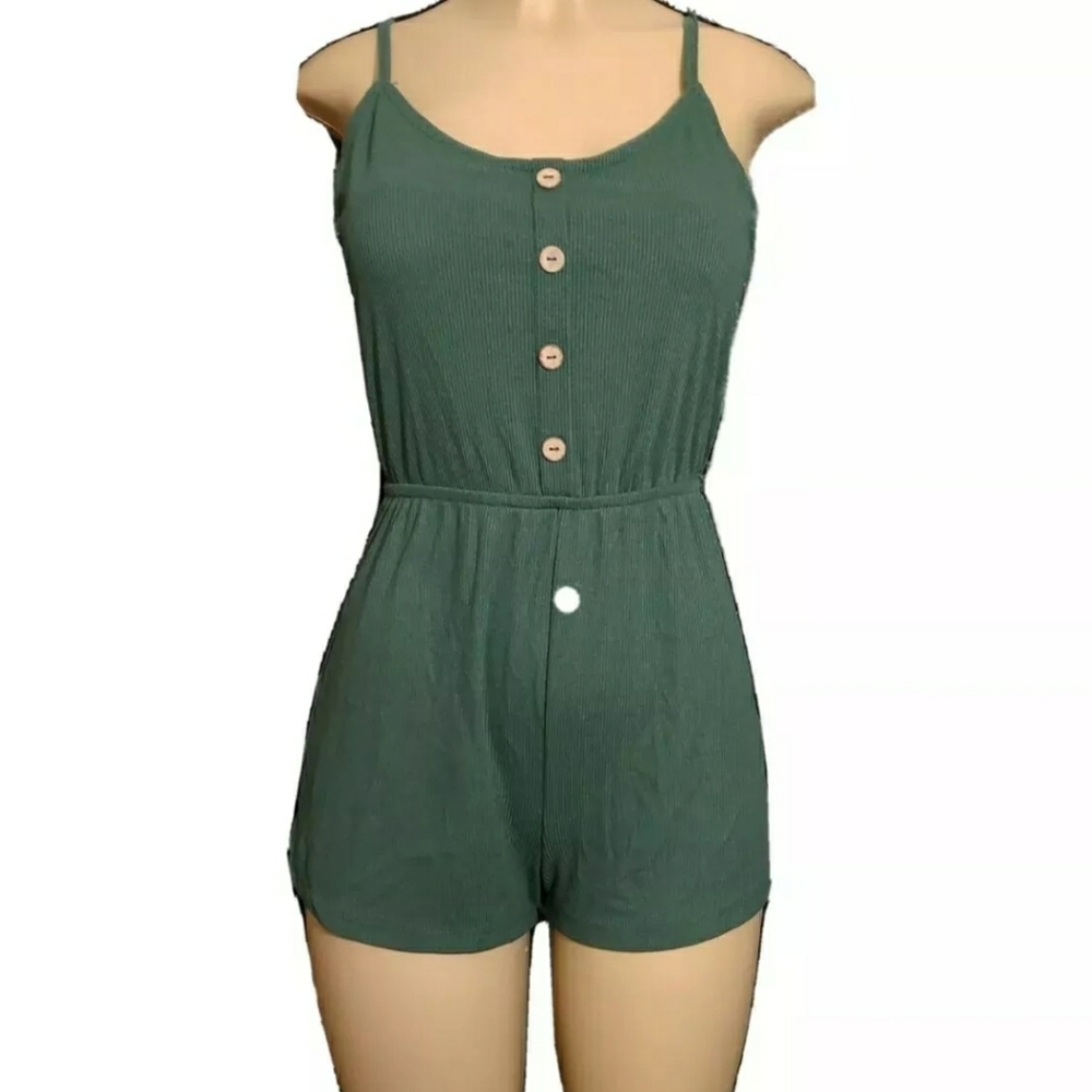 Iris Green Romper